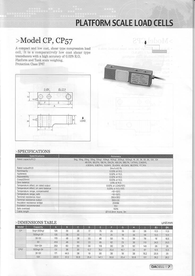 DAcell CP CP57 稱重傳感器技術(shù)參數(shù)圖