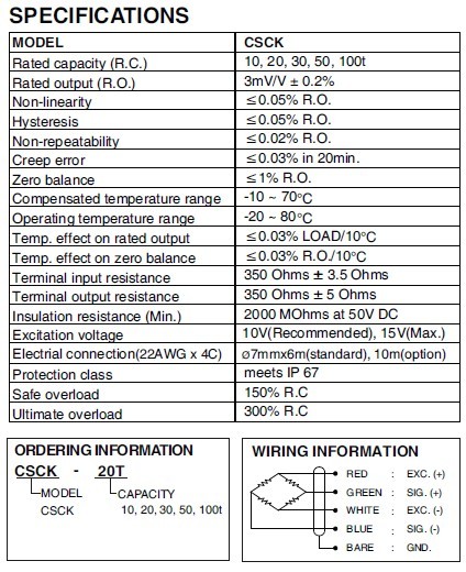 CSCK-10T稱重傳感器